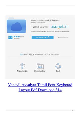 Vanavil Tamil Font Keyboard Free Download